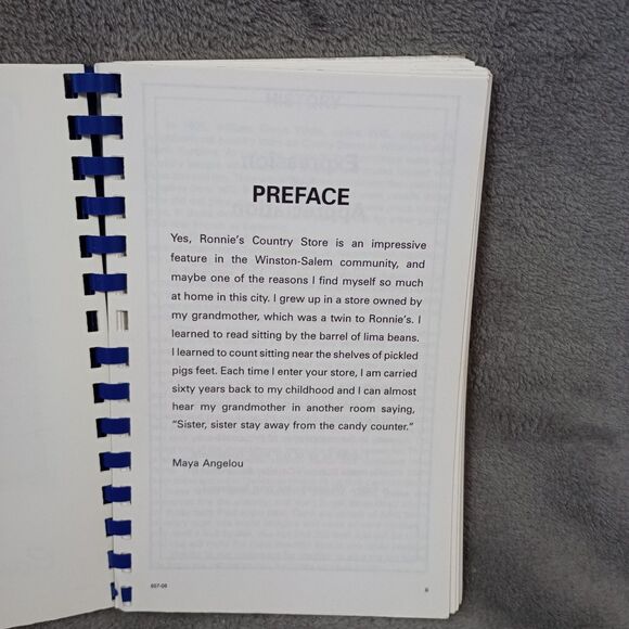Ronnie's Country Store Cookbook Winston-Salem, NC 2008 Spiral Rare Maya Angelou - Picture 3 of 10